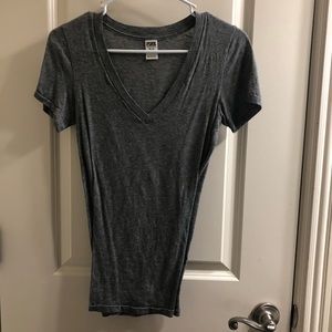 VS Pink Grey V Neck